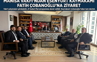 Manisa Vakfı’ndan Esenyurt Kaymakamı Fatih Çobanoğlu’na...
